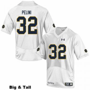 Notre Dame Fighting Irish Men's Patrick Pelini #32 White Under Armour Authentic Stitched Big & Tall College NCAA Football Jersey WWS5199VE